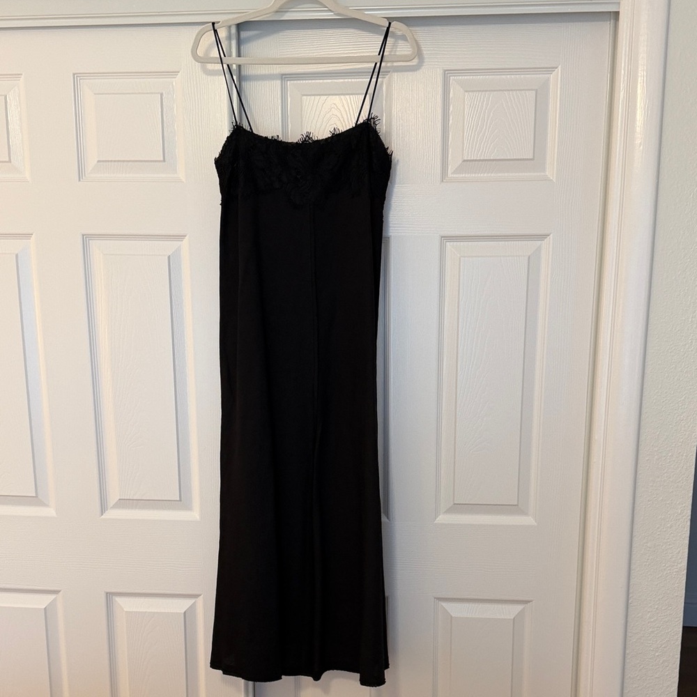 Zara Linen & Lace Maxi Dress